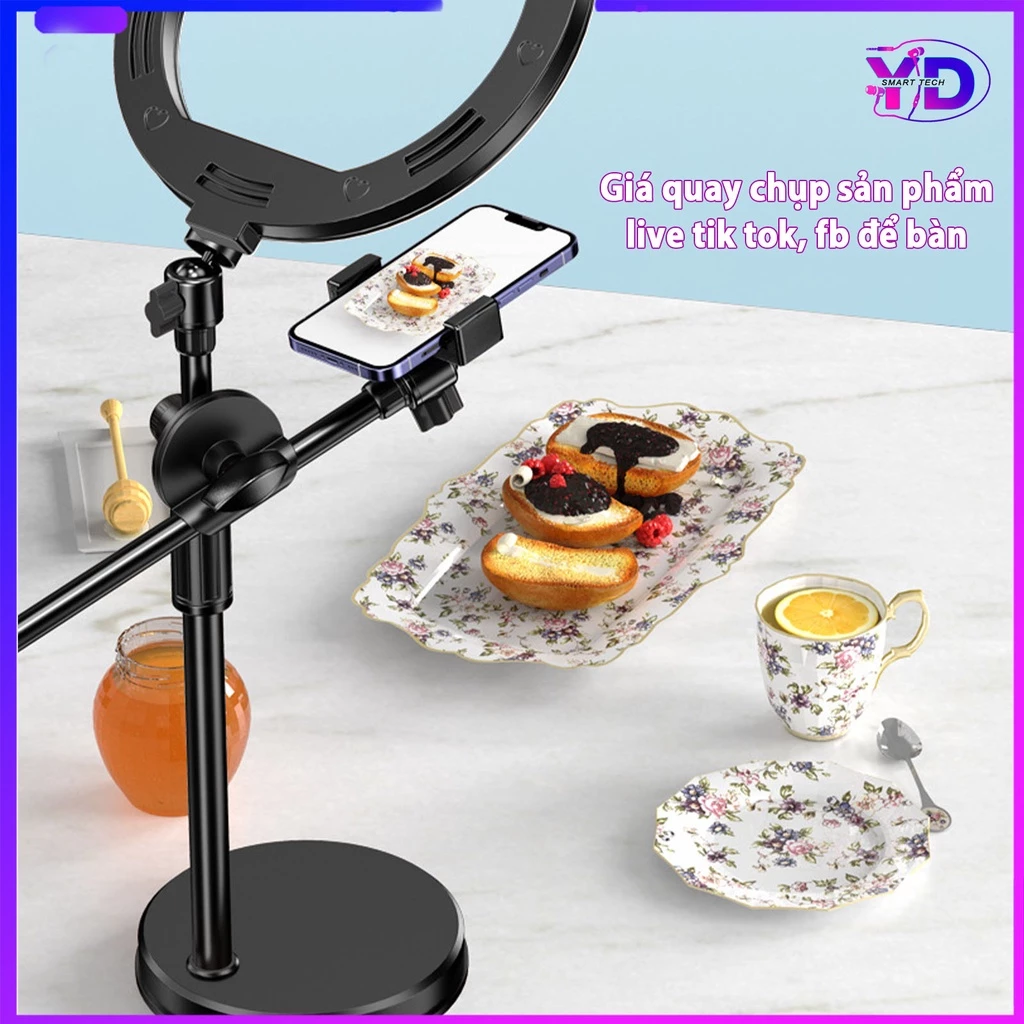 Bộ Quay Sản Phẩm Ydu P68 Thông Minh | Giá Đỡ Livestream Xoay 360 Độ | Tích Hợp Đèn Livestream Đa Năng 5 trong 1