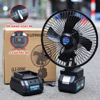 🔥🔥Quạt Tích Điện Pin 10-15 Cell Dùng Liên Tục 4-8H, Quạt Makita Để Bàn 2 Cấp Độ Gió Siêu Mát