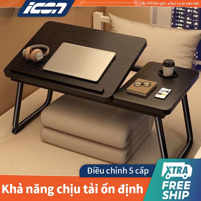 Bàn Làm Việc & Học Tập Gấp Gọn ICON – 5 Mức Điều Chỉnh, Khay Đựng Ly, Thiết Kế Đa Năng Cho Laptop Và Sách Vở