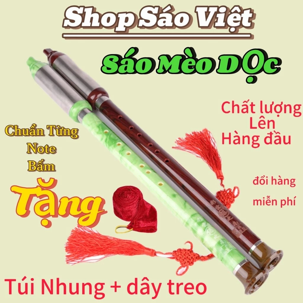 Sáo Mèo Dọc – Sáo mèo dọc tone F dễ thổi chuẩn biểu diễn âm nhẹ nhàng