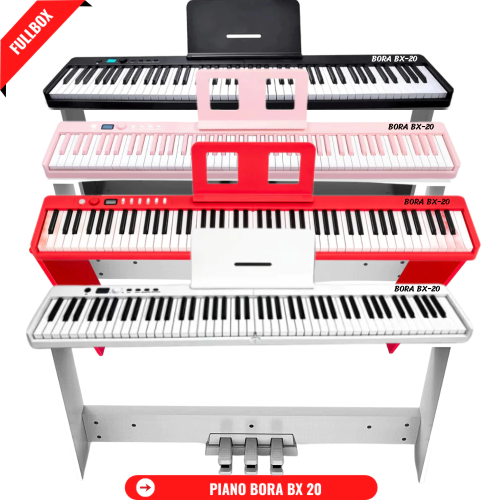 Đàn Piano Điện Bora BX 20 Gấp Gọn 2024 – 88 Phím Nặng Cảm Lực – Kết Nối Bluetooth + Chân Đàn +TPhone